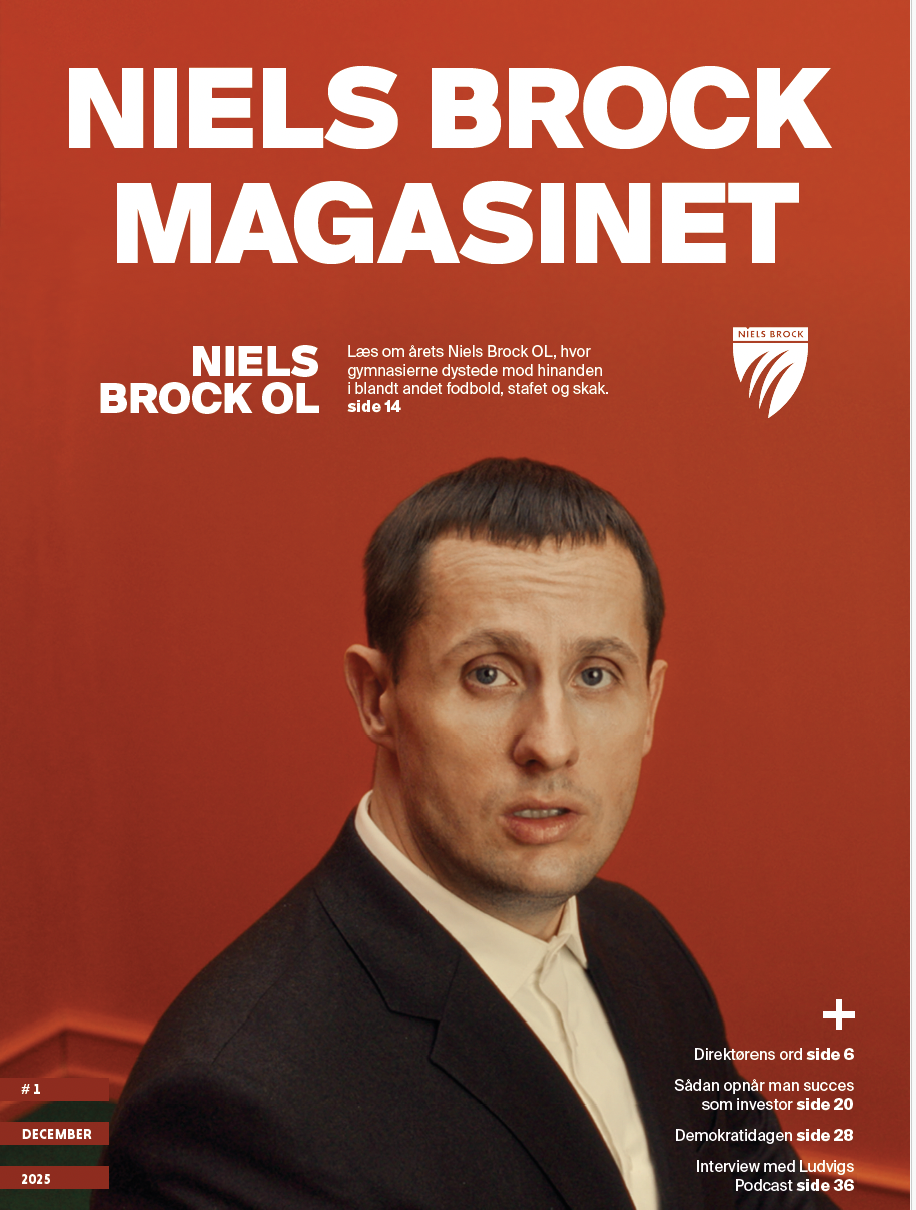 Niels Brock Magasinets forside med Benjamin Hav