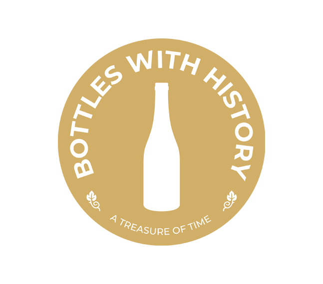 Firmaet Bottles with history's logo